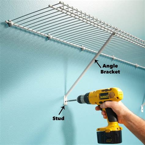 secure wire closet shelving with metal brackets|connectors for closet wire shelves.